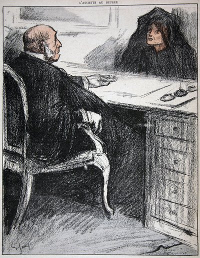 Witwe mit einem Justizbeamten, Illustration aus 